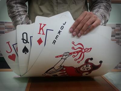 jumbo size playing card